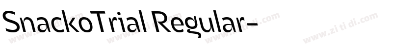 SnackoTrial Regular字体转换